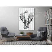 Картина на досках в стиле Loft  "Слон"