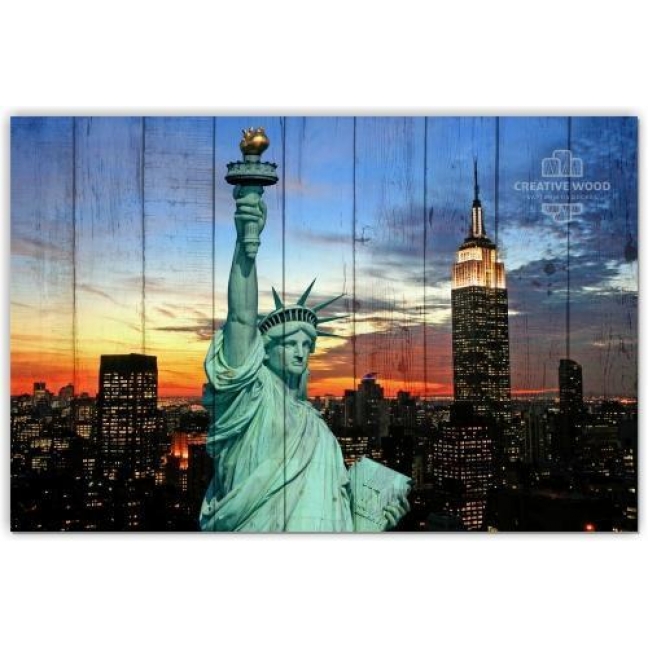 Картина на досках Страны - Америка