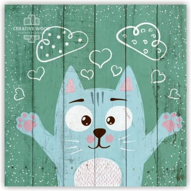 Картина на досках KIDS — Котёнок