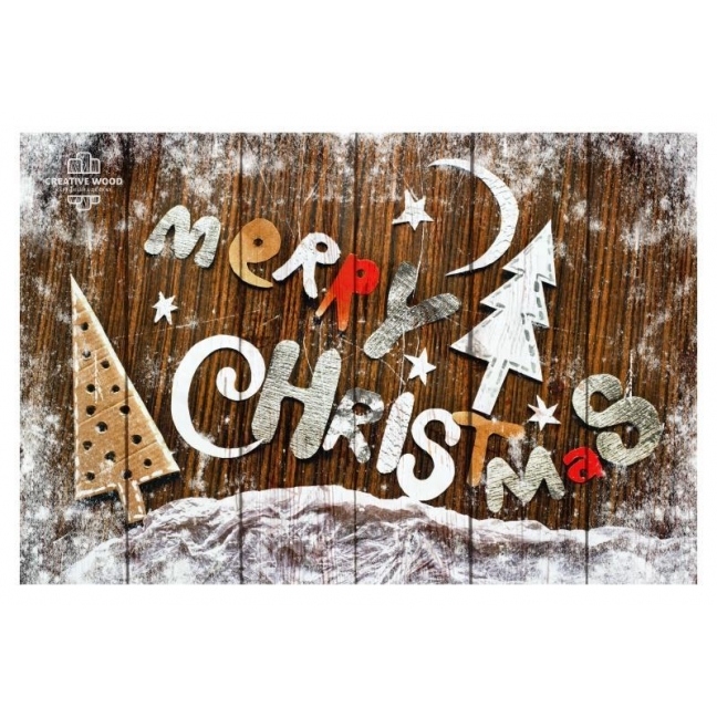 Картина на досках Новогодние подарки - Merry Christmas