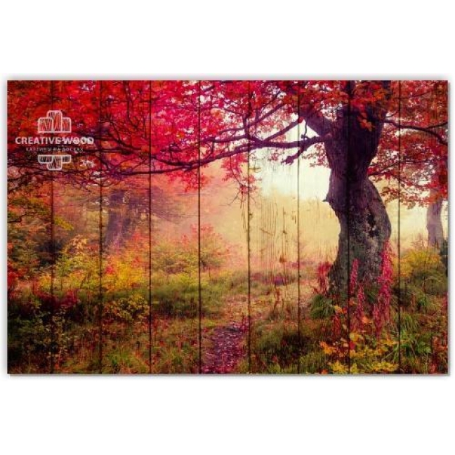 Картина на досках Природа - Сказочный лес