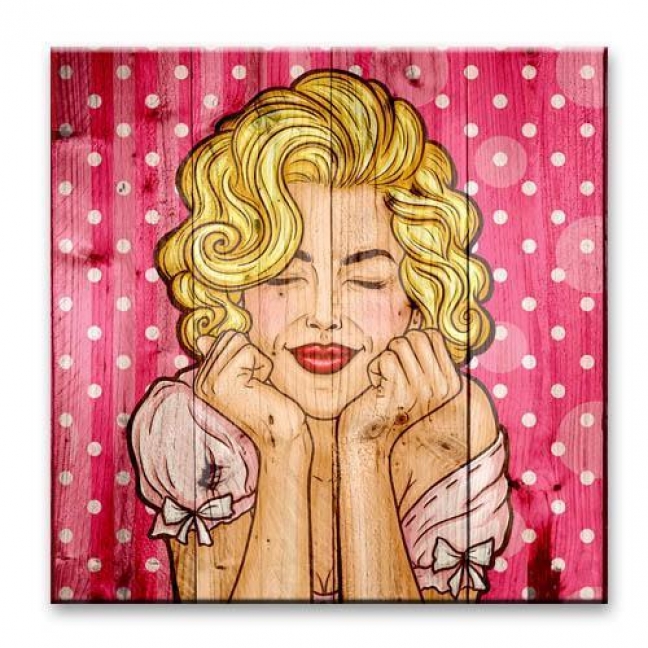 Картина на досках Pop-art — Розовые мечты